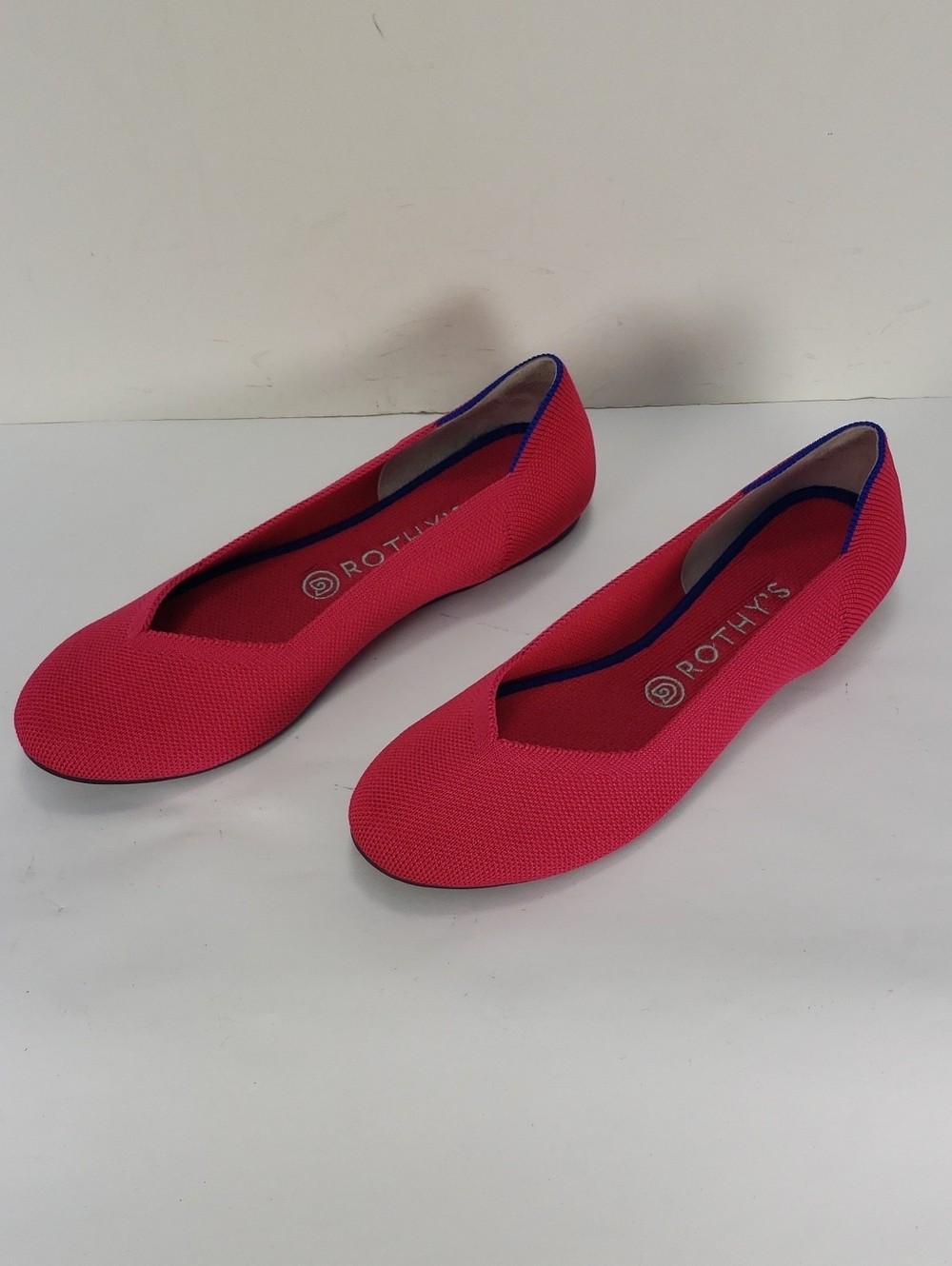 ROTHY'S THE FLAT ROUND TOE HOT PINK  BALLET FLATS SHOES WOMEN'S 9.5